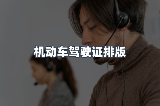 机动车驾驶证排版