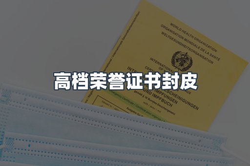高档荣誉证书封皮
